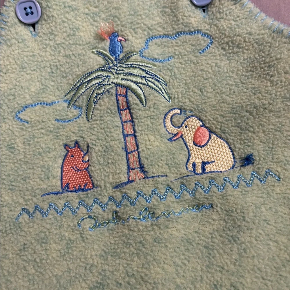 Silver Tag Carter’s Baby Overalls 6–9M Yoko Ono Lennon 2002 Terry Romper EUC - Picture 3 of 11